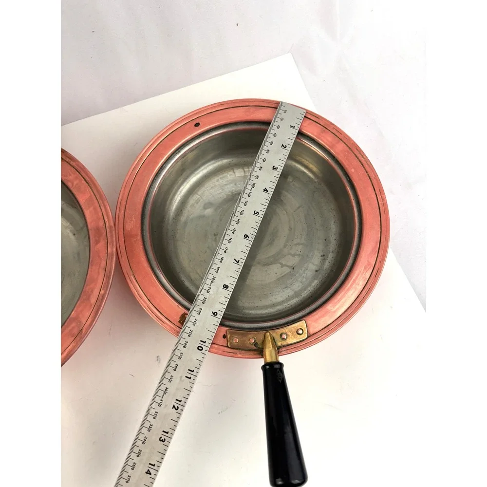 Vintage Nordic Ware Copper Double Boiler Set Tin Lined Pots Lid Bakelite Handles